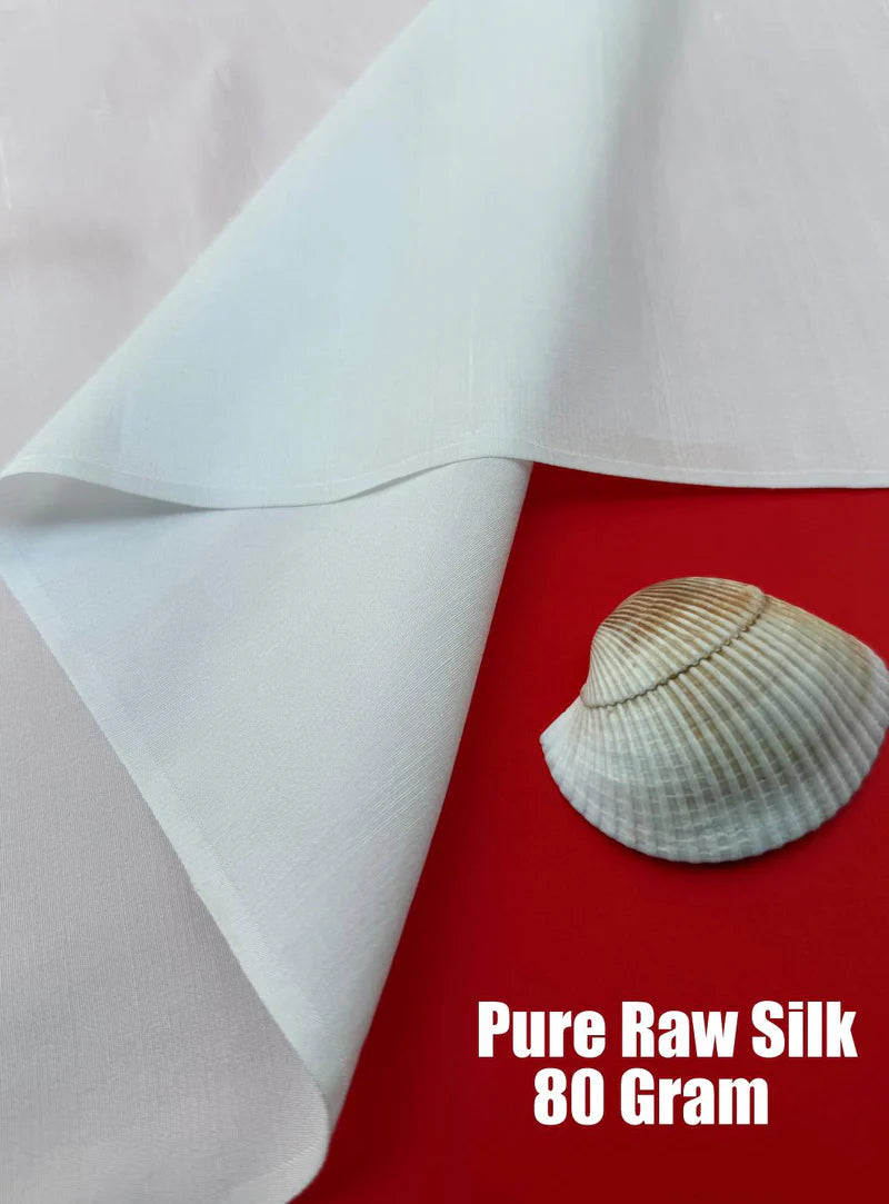 Premium Pure Raw Silk 80 Gram Fabric