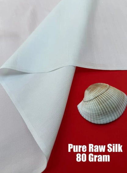 Premium Pure Raw Silk 80 Gram Fabric