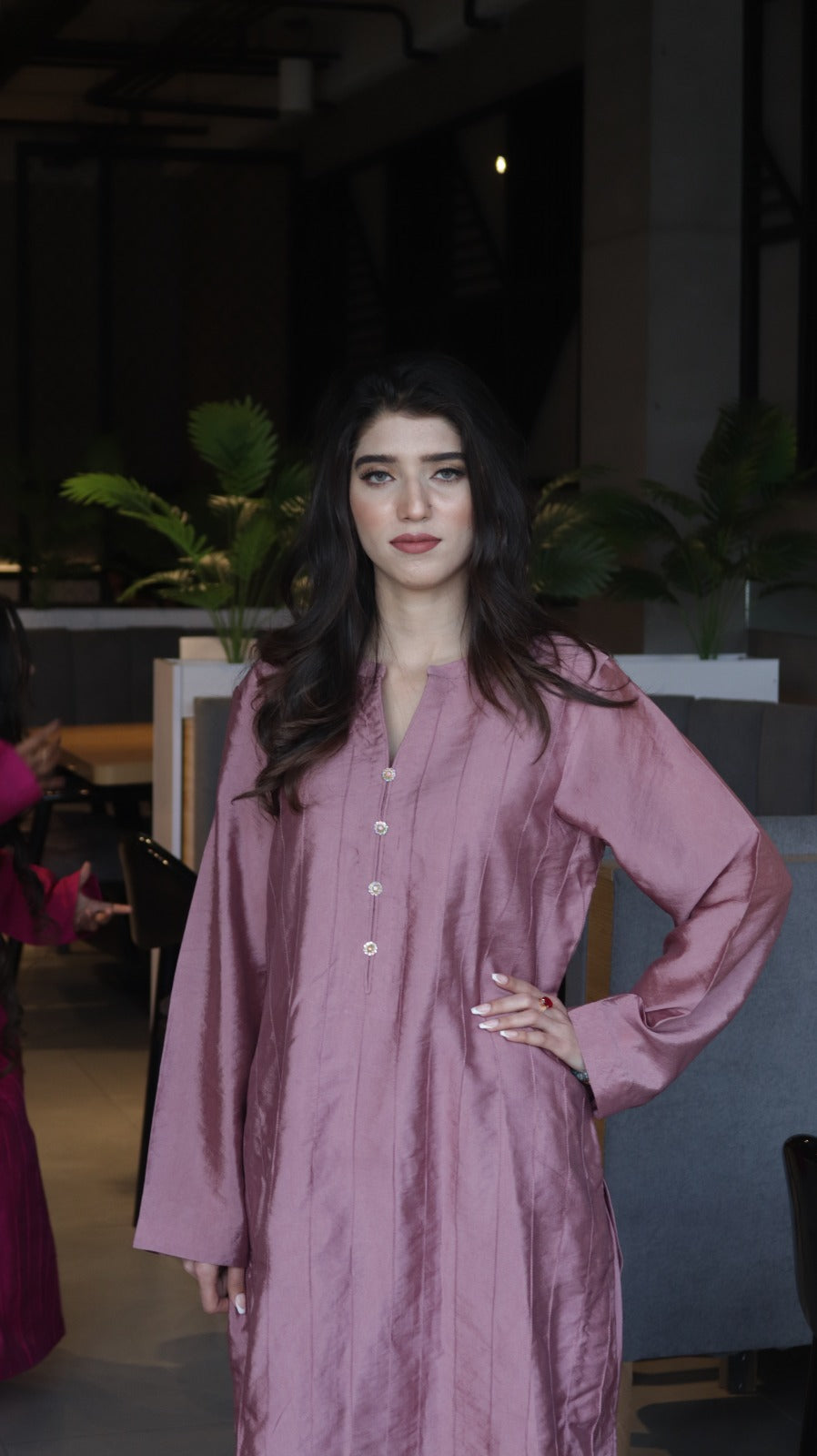 Zoya Tea Pink Premium Tissue Silk Outfit