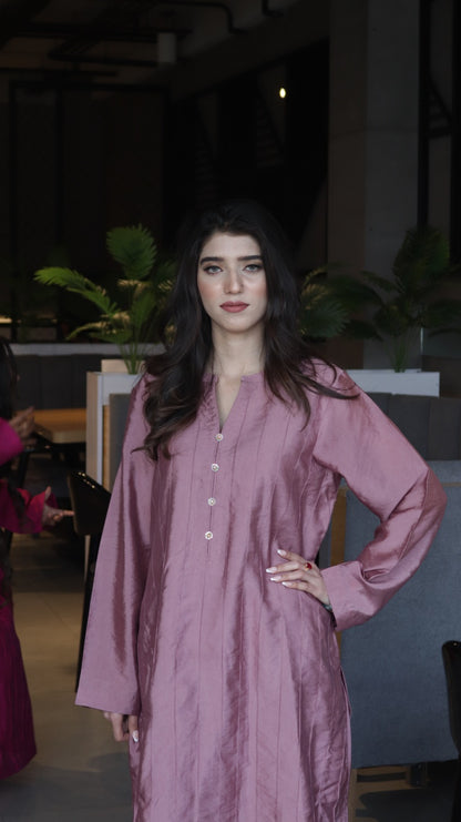 Zoya Tea Pink Premium Tissue Silk Outfit